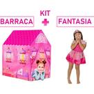 Barraquinha Infantil Grande 102Cm Espaçosa + Roupa Princesa