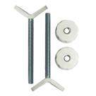 Barras adaptadoras Baby Gate Guru M10 de 12 cm, pacote com 2 unidades, brancas