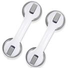 Barras de apoio para chuveiro KVANT de 30 cm Strong Suction Black (pacote com 2)