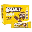 Barras de Proteína Built Bar Puff S'mores 15g de Colágeno Pack com 12 Unidades