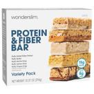 Barras de proteína e fibra WonderSlim High Fiber, pacote com 15 g de proteína
