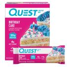 Barras de proteína QUEST Birthday Cake 20g de proteína 4g de carboidratos 4 unidades