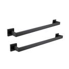 Barras de toalhas de banho LANC Matte Black 60 cm em aço inoxidável, pacote com 2 Barras de toalhas de banho LANC Matte Black 60 cm em aço inoxidável, pacote com 2