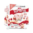 Barras de Wafers Proteicos Power Crunch Kids Sabor Bolo de Morango Pacote com 12 Unidades