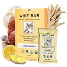 Barras nutricionais Wise Bar Adaptogen Mushroom com reishi, juba de leão e ashwagandha, sabor limão e gengibre, 12 unidades