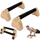 Barras Parallettes Bars Rolitwils, suporte de mão de madeira e barras de flexão