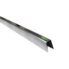 Barras Perfil U Canaleta Inox P/ Vidros 8mm 1 Metro 100cm Escovado