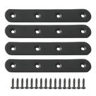 Barras planas Alise 12,7 cm em aço inoxidável, 3 mm de espessura, 4 peças