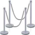 Barreira de controle de multidões Ferraycle Stanchions com corda de veludo