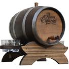 Barril Carvalho 5 Litros P/ Cachaça - Com 6 Copos