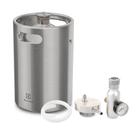 Barril de Chopp Electrolux Mini Keg 5L Inox com conectores para Torre de Chopp