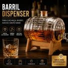 Barril De Vidro Gourmet Com Torneira Suqueira Dispenser Whisky Cachaça Bebidas Barzinho