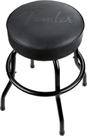 Barstool Fender gravado com logotipo preto giratório de 24 polegadas preto
