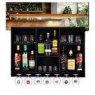 Barzinho Adega Parede Churrasco Decoração Porta Taças Boteco Preto Fosco