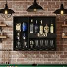 Barzinho Boteco Decoração Churrasco Mdf Dosadores Adega Aparador 100% Mdf Preto Fosco