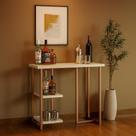 barzinho cantinho do café escrivaninha mesa de estudo estilo industrial para apartamentos mali 76cm com prateleira tampo mdf home office