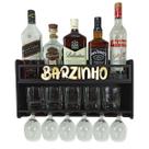 Barzinho De Parede Com Porta Taças Porta Copos Gin Bebidas