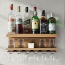 Barzinho de Parede de MDF Bar Suspenso para Bebidas - Decoração Casa Sala Área Gourmet Churrasqueira Modelos:Barzinho 54