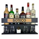 Barzinho de Parede para Decoração Tema Boteco medidas 54x26 cor Preto Fosco