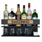 Barzinho de Parede Suspenso frase Barzinho tamanho 54 x 26 cor Preto Fosco presente criativo