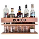 Barzinho para Sala Barzinho de Parede Tema Boteco cor Amadeirado Barzinho para Sala Barzinho de Parede Tema Boteco cor Amadeirado