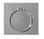 Base 6,5cm Acrílico Brinco Chaveiro 1 Furo Externo 20 Pcs