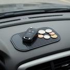 Base Aderente para Painel de Veículo Tapete Silicone Preto Suporte de Celular Óculos Chaves