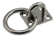 Base Alça Passa Cabo E Anel 5 Mm Em Aço Inox Convés Toldo