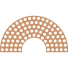 Base Arco Íris Mdf Crochê Fio De Malha 18cm - 10un