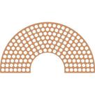 Base Arco Íris Mdf Crochê Fio De Malha 22cm - 4 unidades