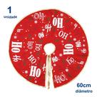 Base Árvore de Natal Decorada HoHoHo 60cm Tamanho Universal Vermelho Árvore Enfeitada - Envio Já