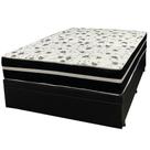 Base Baú com Colchão Ortopedic Casal D33 Bio Flex 73x188x138cm Tecido material sintético Cor Preto