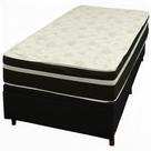 Base Baú em material sintético com Colchão Bio Classic Solteiro com Molas Ensacadas 67x188x88cm Bio Flex Cor Preto