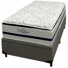 Base Baú em material sintético com Colchão Blue Solteiro Molas Pocket e Pillow Top 69x188x88cm Paropas Cor Cinza Base Baú em material sintético com Colchão Blue Solteiro Molas Pocket e Pillow Top 69x188x88cm Paropas Cor Cinza