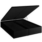 Base Baú Linho Preto Queen (158x198x39) - Ortobom