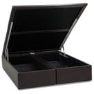 Base Baú Ortobom Super King Sintetico Marrom 193x203x35 Base Baú Ortobom Super King Sintetico Marrom 193x203x35