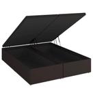 Base Baú Phy Camurça Marrom Queen (158x198x39) - Ortobom