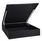 Base Baú Physical Camurça Preto Casal 39x138x188 - Ortobom Base Baú Physical Camurça Preto Casal 39x138x188 - Ortobom