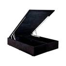 Base Bau Sommier Physical Queen Camurça Preta Da Ortobom 158x198x39 cm