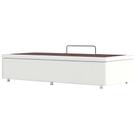 Base Baú Sommier Solteiro em material sintético 48x188x88cm Ortobom Cor Branco