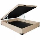 Base Baú Universal Veludo Casal 36x138x188 Cor Bege