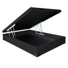 Base Baú Universal Veludo Casal 36x138x188 Cor Preto