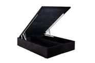 Base Baú Veludo Preto King (186x198x39) - Ortobom Base Baú Veludo Preto King (186x198x39) - Ortobom