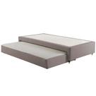 Base Bicama Solteiro Herval Anis, 32x88x188, Suede, Colchão Auxiliar em Molas Bonnel