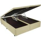Base Bipartida Baú King em Suede Universal 41x203x193 Blindado Cor Bege