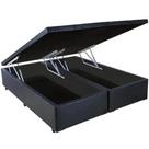 Base Bipartida Baú King em Suede Universal 41x203x193 Blindado Cor Preto