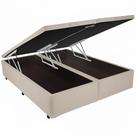Base Bipartida Baú Queen em Veludo Universal 41x198x158 Blindado Cor Bege