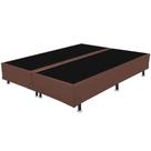 Base Bipartida Casal Universal em Suede 37x188x138 Cor Marrom
