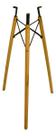 Base Bistro Pulpito 95cm Tripé 3 Pés Eiffel Charles Eames Para Bar Barzinho Café Palestra Igreja Madeira Eucalipto