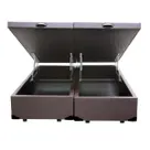 Base Box Baú Blindado Casal Bipartido AColchoes Sintético Marrom 41x138x188 Base Box Baú Blindado Casal Bipartido AColchoes Sintético Marrom 41x138x188